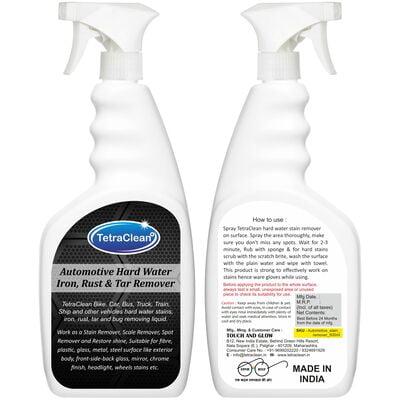 TetraClean Automotive Rust Remover, Hard Water Stain Remover, Iron remover, Tar Spot Remover 500ml TetraClean Automotive Rust Remover, Hard Water Stain Remover, Iron remover, Tar Spot Remover 500ml