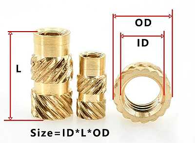 Knurled Brass Insert Nut (Pack of 10) Knurled Brass Insert Nut (Pack of 10)