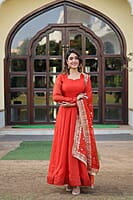 B3023: Beautiful Georgette 2PC Long Dresses