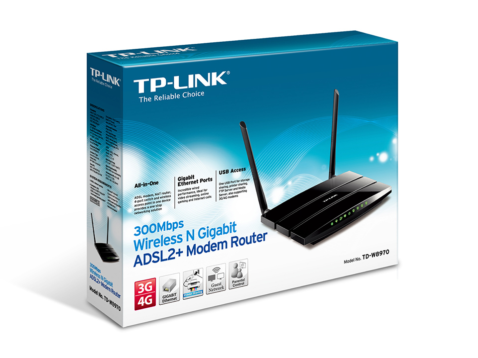 TP-Link ADSL2+ Modem Router TD-W8970