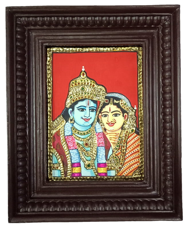 Lord Ram Sita Devi Tanjore Painting - from Small sizes