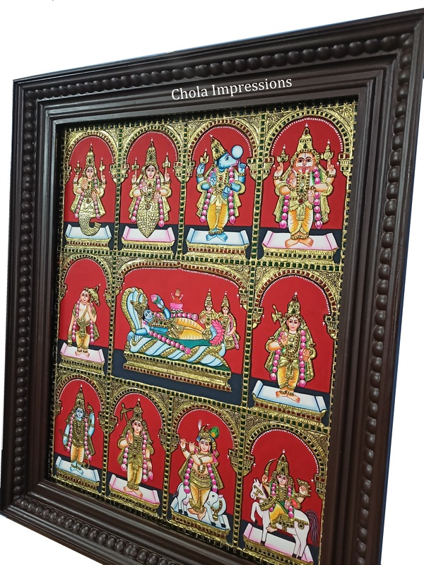 Dasavatharam Tanjore Painting with Renganathar