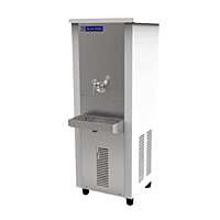 Sleek stainless steel Blue Star SDLX2040 water cooler with 40-liter capacity. Sleek stainless steel Blue Star SDLX2040 water cooler with 40-liter capacity.