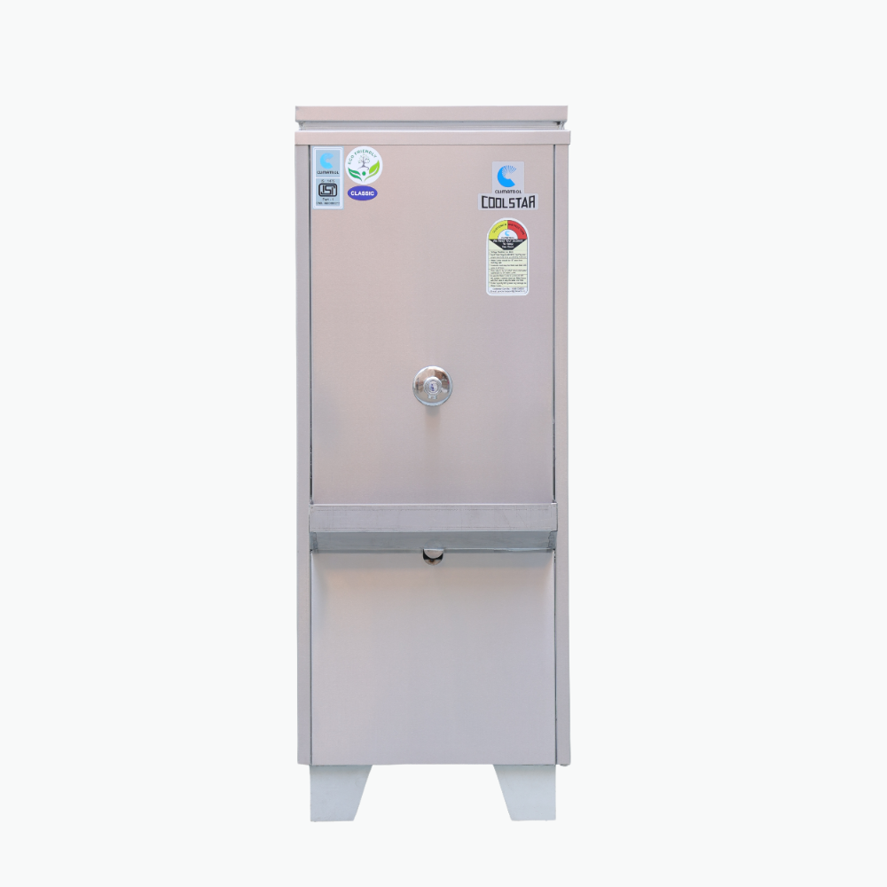 Stainless steel water cooler from Climatrol, SS4040 model. Stainless steel water cooler from Climatrol, SS4040 model.