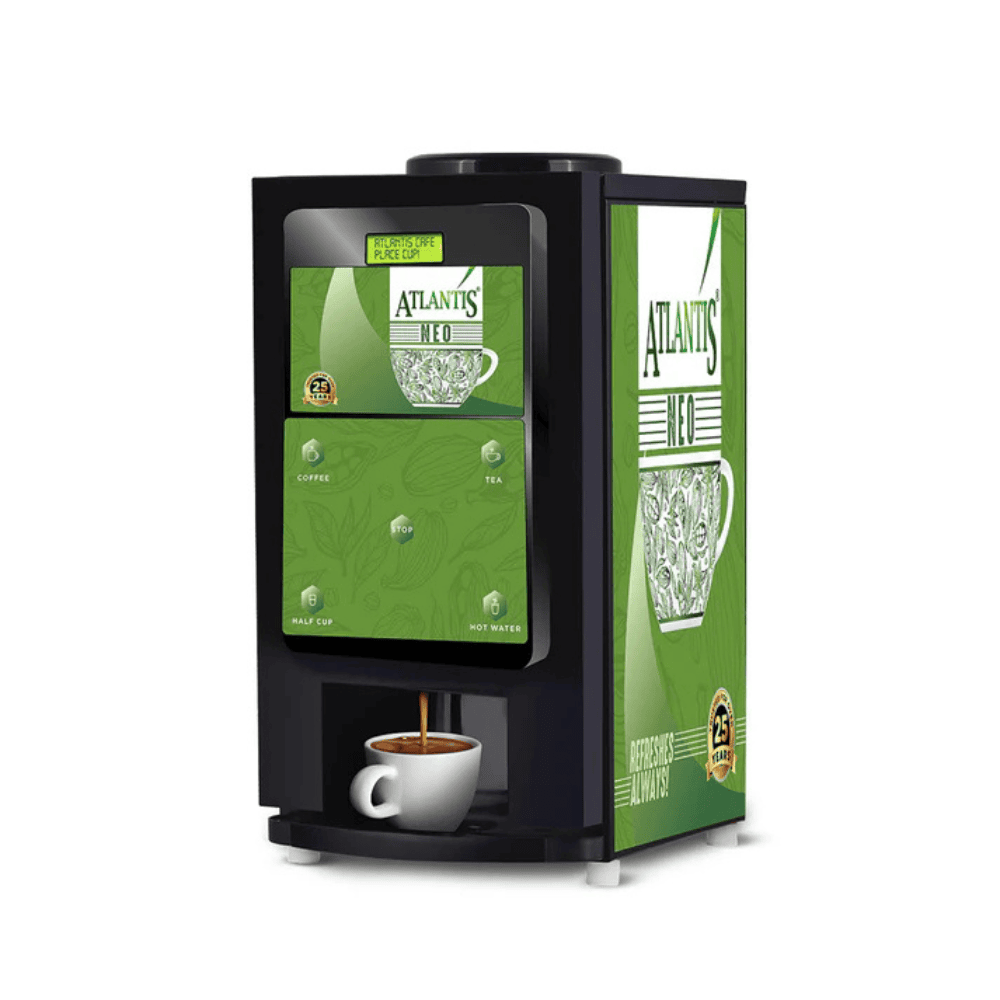 Atlantis Neo 4-lane hot beverage vending machine. Atlantis Neo 4-lane hot beverage vending machine.