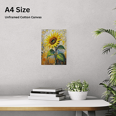 Solar Symphony β Sunflower Printed Canvas Wall Art (Unframed) | A4 & A3 Sizes | Abstract Nature-Inspired Decor, Vibrant Museum-Quality Print Solar Symphony β Sunflower Printed Canvas Wall Art (Unframed) | A4 & A3 Sizes | Abstract Nature-Inspired Decor, Vibrant Museum-Quality Print
