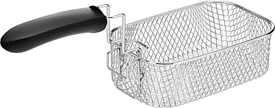 Electric Deep Fryer, 1500 Watt, 3 Liter, Frying Net, Lid - Silver Black Electric Deep Fryer, 1500 Watt, 3 Liter, Frying Net, Lid - Silver Black