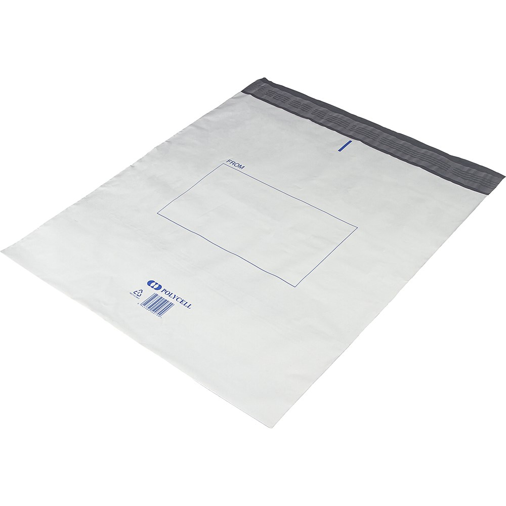 Protext Polycell Plastic Courier Bag 500mm x 550mm White Pack of 50
