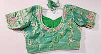 D176: Ready To Ship Beautiful Space Silk Saree With Stitched Blouse