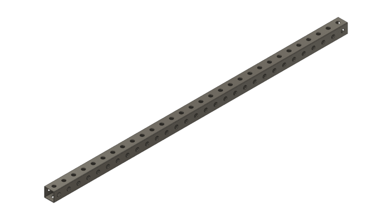 Grey Tube 30" x 1" x 1"