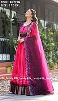 B712: Beautiful Mysore Silk Bandhani  Long Dress