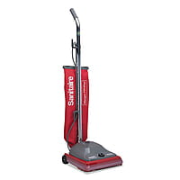 TRADITION Upright Vacuum SC688A, 12" Cleaning Path, Gray/Red