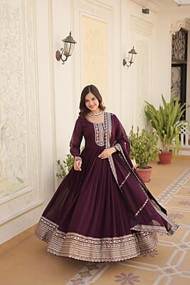 B603: Beautiful Georgette Long Dresses