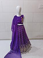 P172: Beautiful Designer Georgette Kids Lehenga Set P172: Beautiful Designer Georgette Kids Lehenga Set