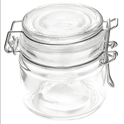 American Metalcraft HMMJ4 4 oz Mini Mason Jar with Hinged Lid - Glass American Metalcraft HMMJ4 4 oz Mini Mason Jar with Hinged Lid - Glass