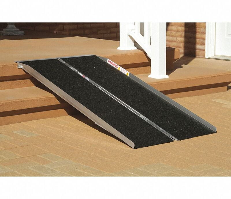 Rampa de Aluminio con Extremo con Plataforma, Capacidad de Carga 800 lb