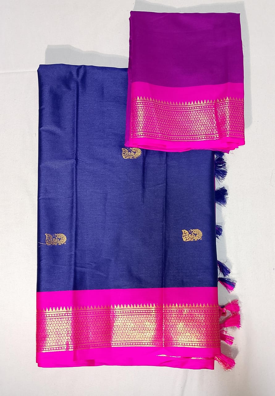 C156: Ready To Ship Beautiful Soft Silk Saree With Unstitched Blouse