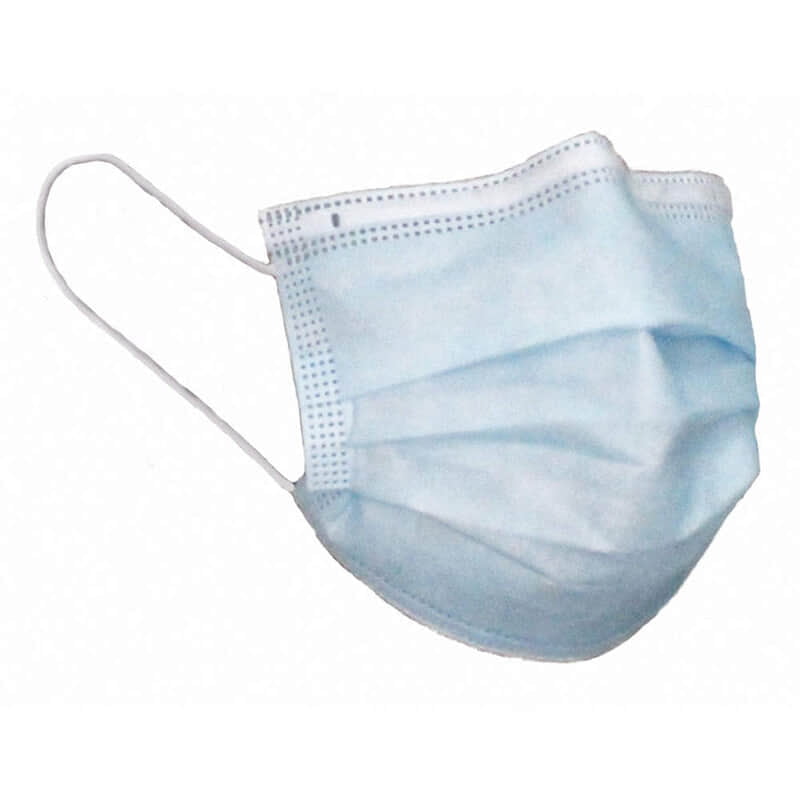 Cubrebocas Desechable  Nasal Ajustable  3 Pliegos  Filtro Bacterial BFE 90% Sin Costuras  Azul Universal