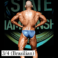 Smooth Front 3/4" Wide Strap Posing Suit Smooth Front 3/4" Wide Strap Posing Suit