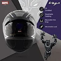 VEGA BOLT MARVEL BLACK PANTHER DULL BLACK SILVER M/V (L)