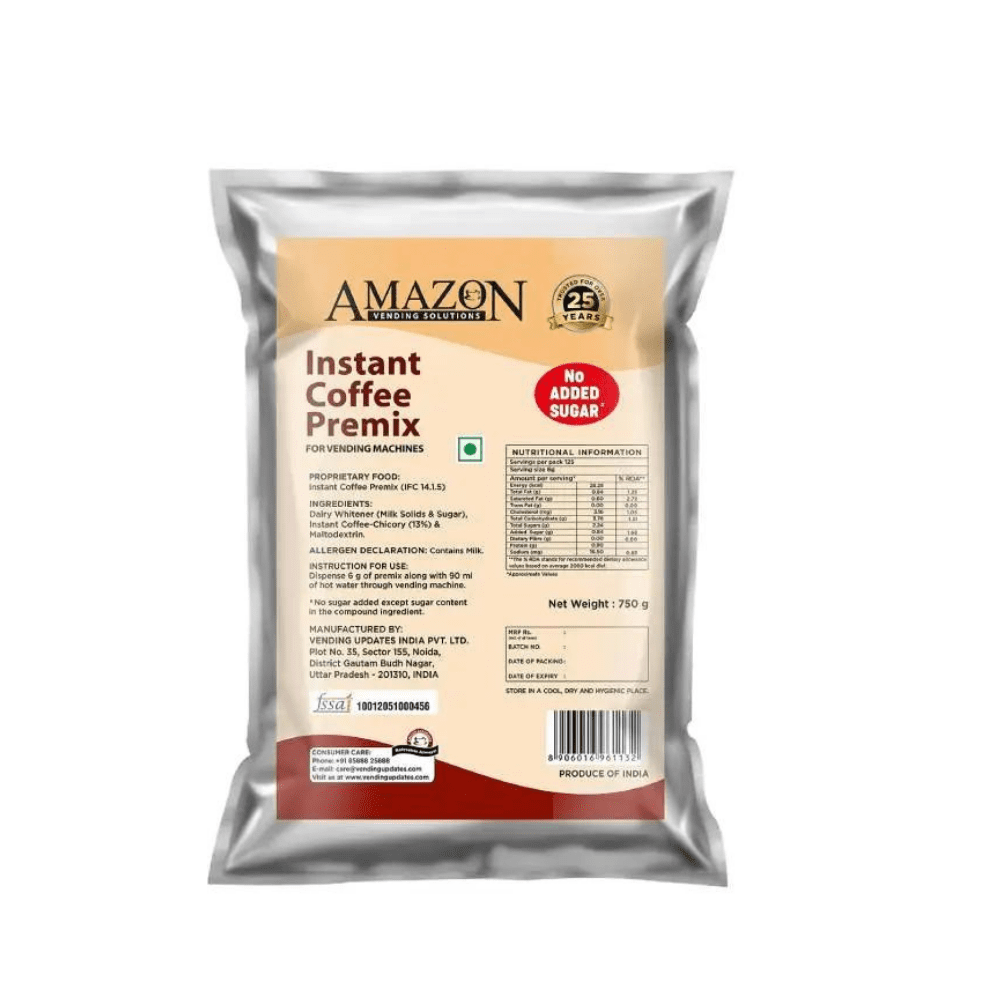 Amazon 3 in 1 Instant Coffee Premix-750gram-No Added Sugar Amazon 3 in 1 Instant Coffee Premix-750gram-No Added Sugar