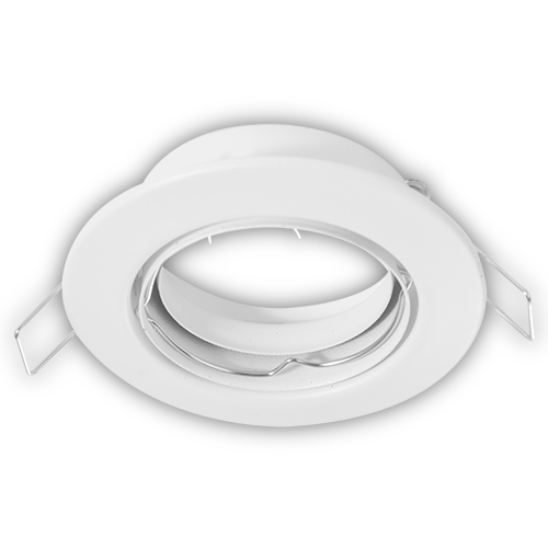 Aro embutir redondo blanco para dicroica Ø65mm