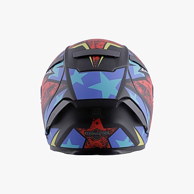 STEELBIRD SA-2 STAR MATT BLACK/RED C/V 580 MM WITH EXTRA VISOR (SH)