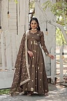 M1157:Beautiful Long Frocks With Duppata