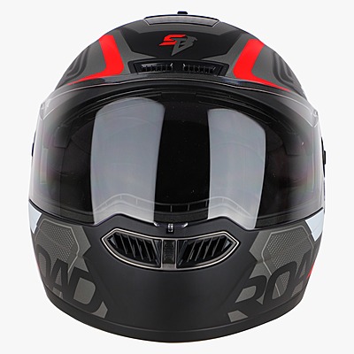 STEELBIRD SBA-7 ROAD MATT BLACK/RED C/V (L)