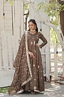 M1157:Beautiful Long Frocks With Duppata