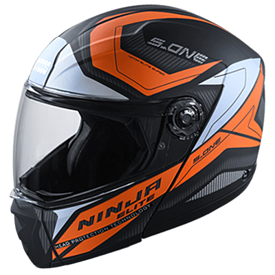 STUDDS NINJA ELITE SUPER D4 MATT BLACK N10 ORANGE C/V (XL)