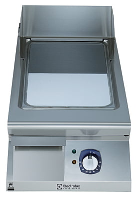 391175 EL.FRYTOP POLISHED CHROME SMOOTH SLOPED 400 MM-230V
