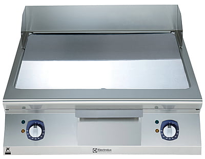 391176 EL.FRYTOP POLISHED CHROME SMOOTH SLOPED 800 MM-230V