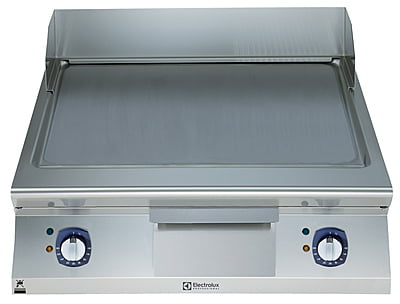 391399 ELECTRIC FRYTOP SMOOTH HORIZONTAL PLATE 800MM-230V-BRUSHED CHROME
