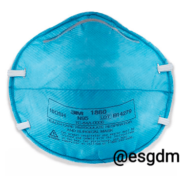 Respirador Desechable para el Cuidado de la Salud, Filtro N95, Verde, Universal, 20PK
