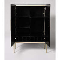 Roma Bar Cabinet in Black Roma Bar Cabinet in Black