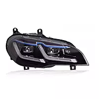 E70 X5 G Series Laser Style LED Headlights w/Blue Eyebrow & Sequential Turns (2007–2013)