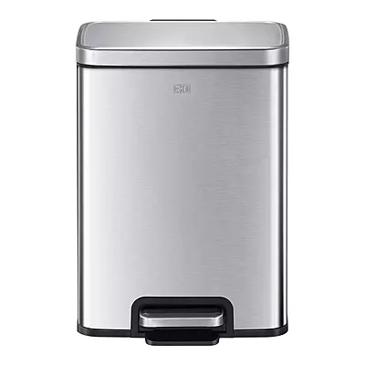 سلة نفايات ايكو بدواسة مع بطانة داخلية – 12 لتر / 3.2 جالون – من الفولاذ المقاوم للصدأ