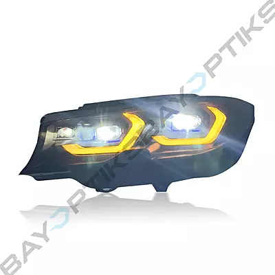 BMW G20 3 Series Laser Style LED Headlights White/Yellow (2019–2022 Non-Laser Only)