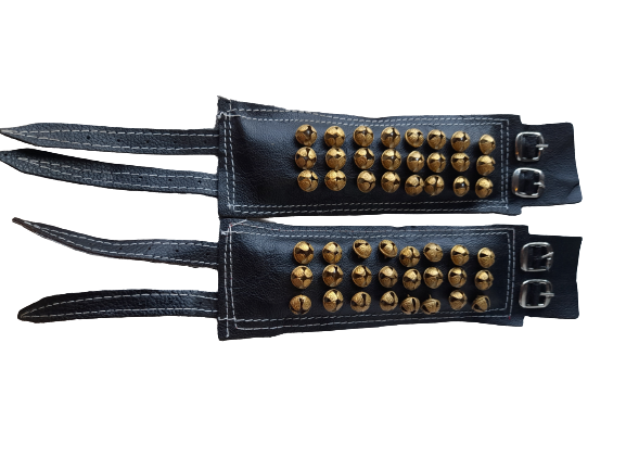 Premium Leather 3-Line Ghungroo Salangai – Classical Dance Brass Bell Anklets Premium Leather 3-Line Ghungroo Salangai – Classical Dance Brass Bell Anklets