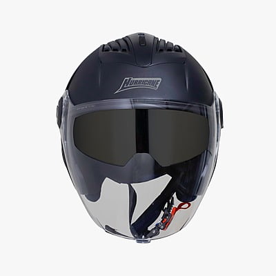 SBA-3 HURRICANE WITH INNER SMOKE SUN SHIELD MATT BLACK C/V (M)
