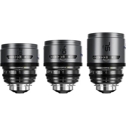 DZOFILM Pavo 2x anamorphic Prime A set 28/40/75mm T2.1 -Neutral Coating- PL&EF mount (feet)