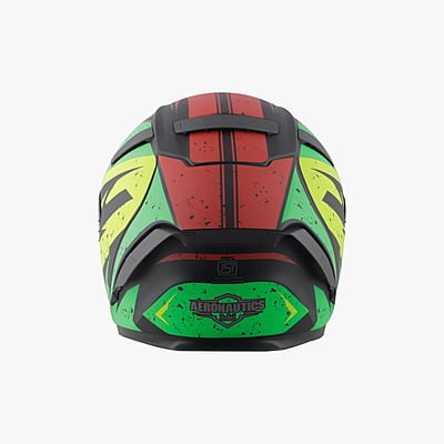 STEELBIRD SA-2 BREEZER MATT BLACK/GREEN C/V 580 MM WITH EXTRA VISOR (SH)