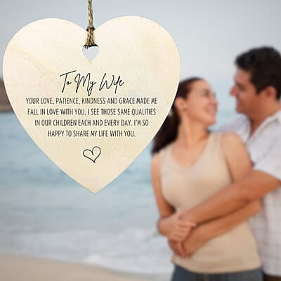 Personalized Heart Family Keepsake Ornament Gift,  Heirloom Treasure, Wood Memento anniversary