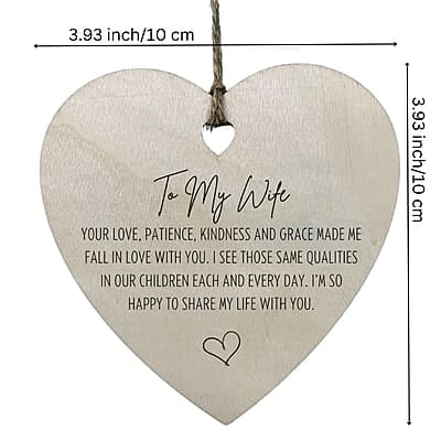 Personalized Heart Family Keepsake Ornament Gift,  Heirloom Treasure, Wood Thank You Memento size