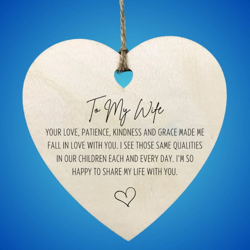 Personalized Heart Family Keepsake Ornament Gift,  Heirloom Treasure, Wood Thank You Memento wife