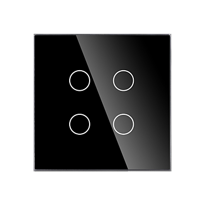 ZigBee 4 Gang Switch - Black