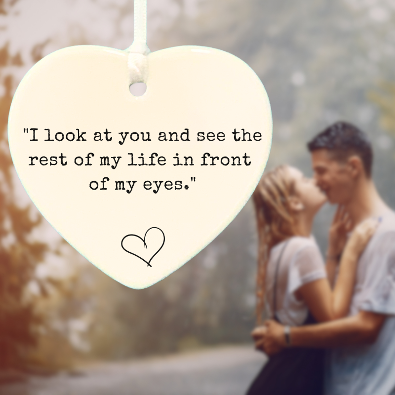 3" Heart Ceramic Ornament – I Look At You You- Romantic Keepsake Engagement, Wedding, or Anniversary 3" Heart Ceramic Ornament – I Look At You You- Romantic Keepsake Engagement, Wedding, or Anniversary