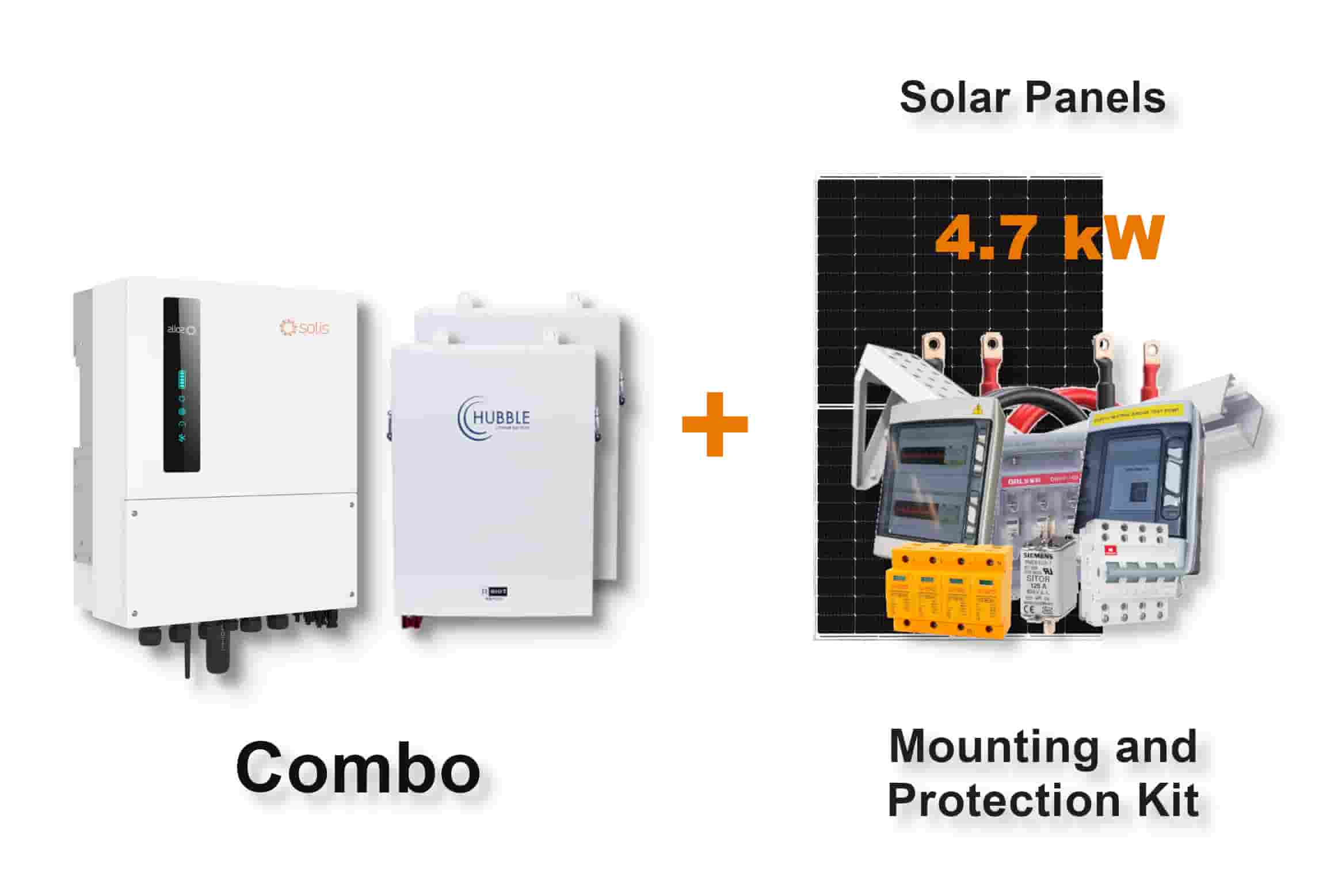 5.0 kW SOLIS S6 Hybrid - HUBBLE Combo, c/w 2x 5.5 kWh Lithium Batteries 5.0 kW SOLIS S6 Hybrid - HUBBLE Combo, c/w 2x 5.5 kWh Lithium Batteries