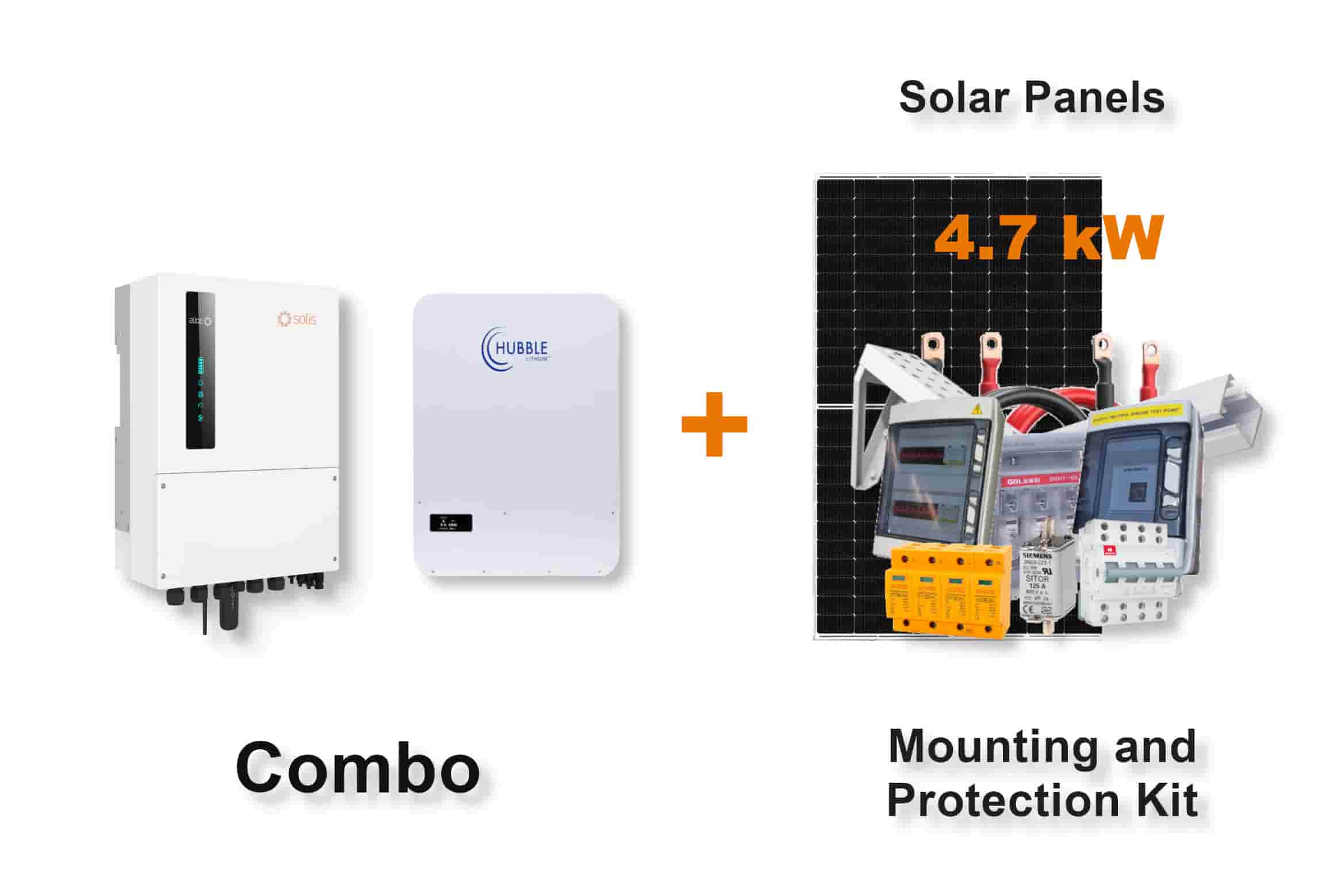 6.0 kW SOLIS S6 Hybrid - HUBBLE Combo, c/w 5.12 kWh Lithium Battery